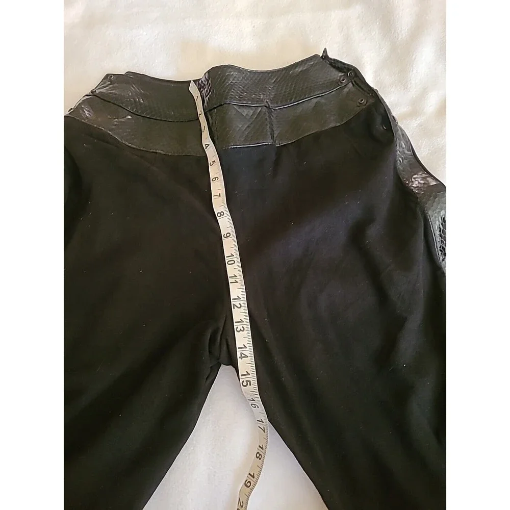 ONE-OF-A-KIND  hand-made SUEDE SNAKESKIN  Rhinestone, ladies TUXEDO S BLACK - Picture 12 of 16